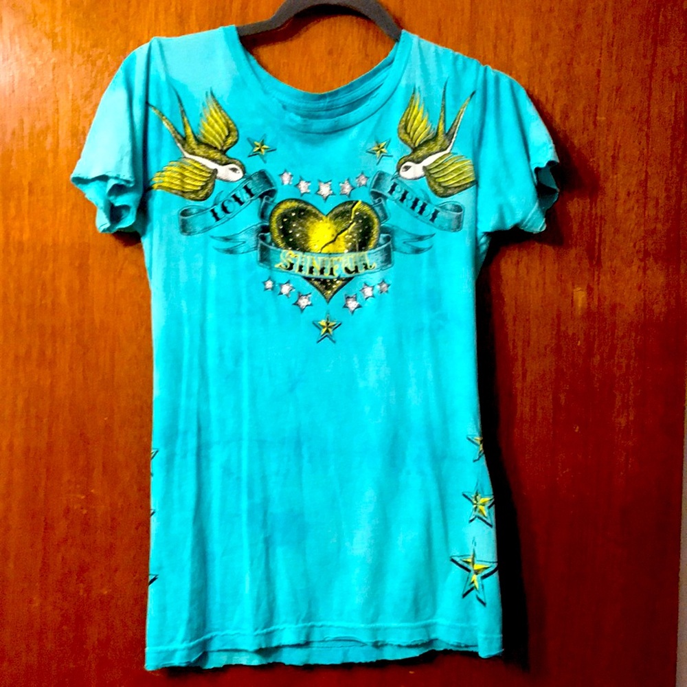 Blue Affliction Sinful shirt - Size medium